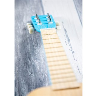 Toy guitar deluxe - natural/blue